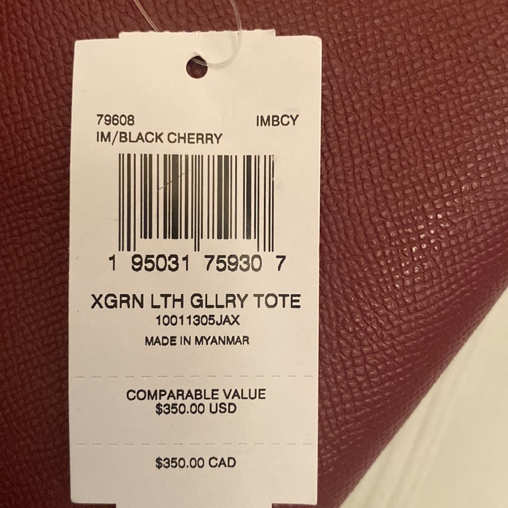 Authentic Coach Gallery Tote Bag NWT - Picture 6 of 6